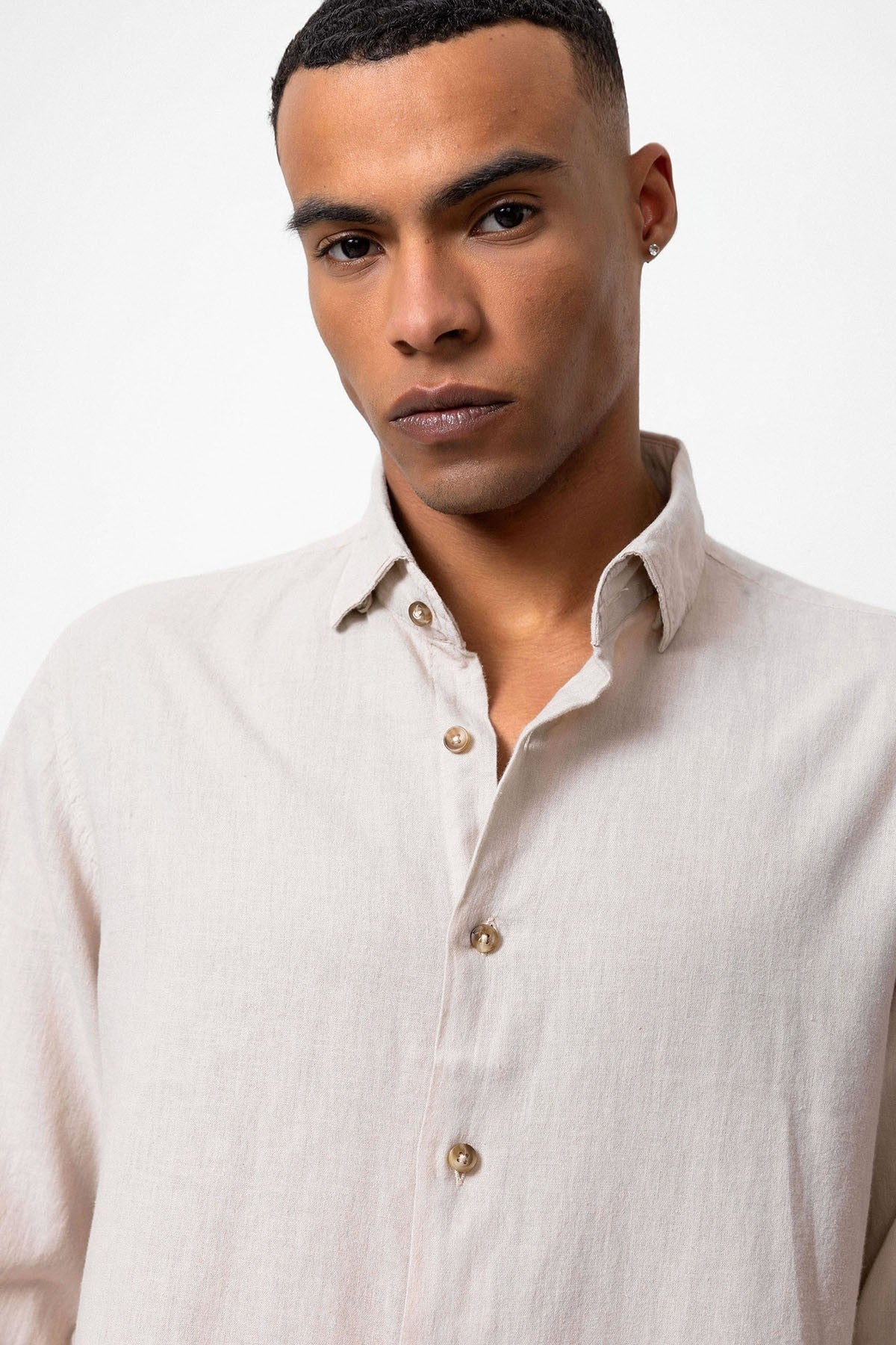Men's Linen-Blend Shirt