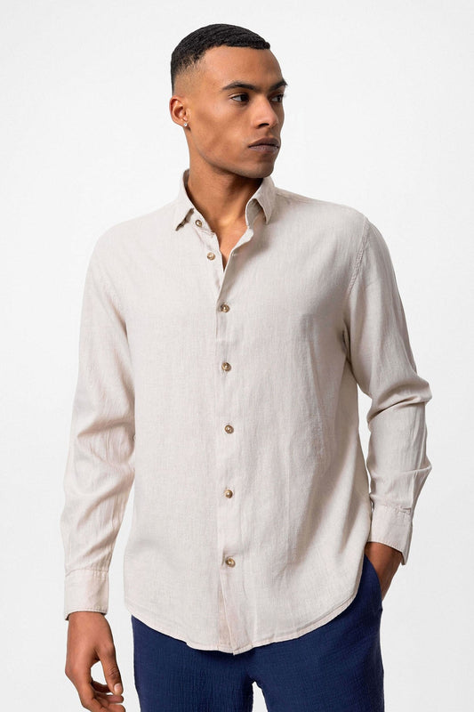 Men's Linen-Blend Shirt