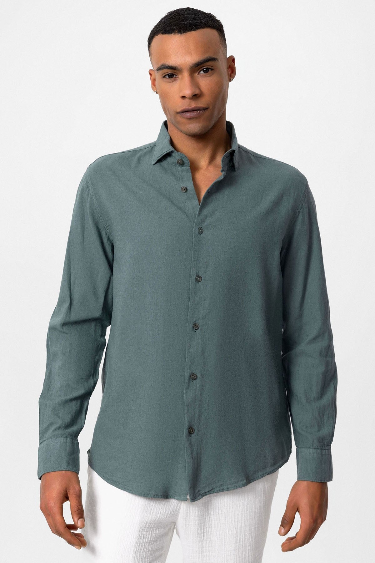 Men's Linen-Blend Shirt