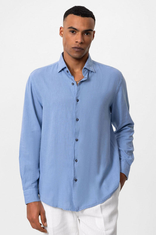 Men's Linen-Blend Shirt