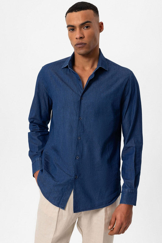 Antioch Men's Long-Sleeve Denim Shirt