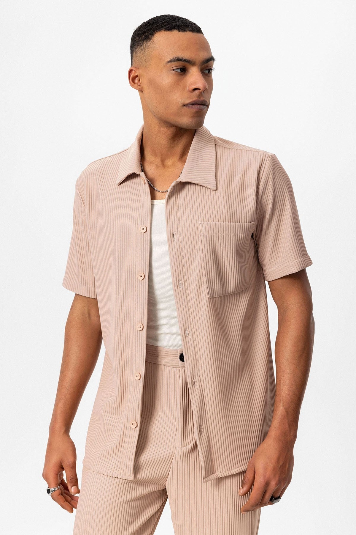 Antioch Ribbed Short-Sleeve Men's Shirt