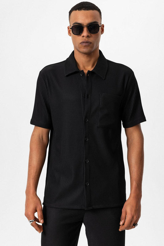 Antioch Ribbed Short-Sleeve Men's Shirt