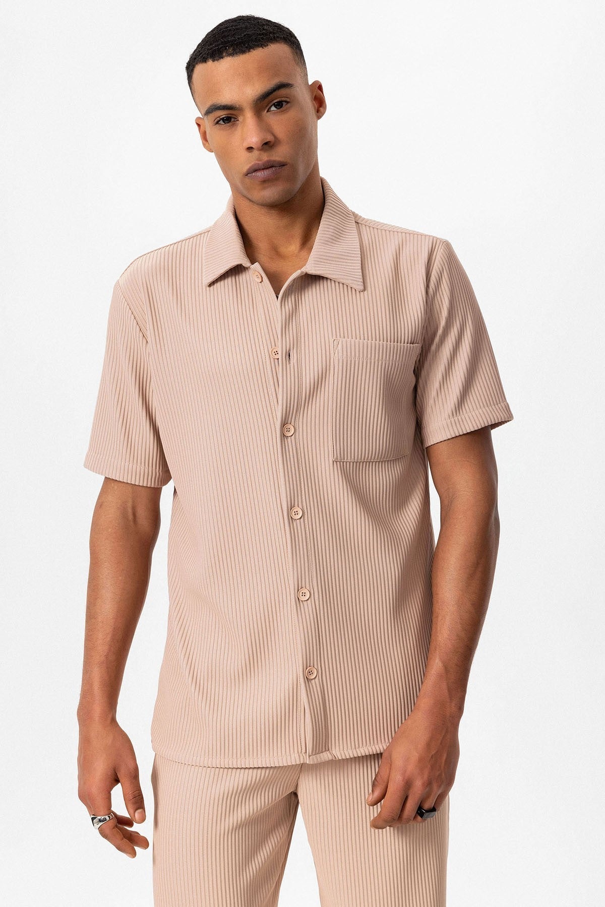 Antioch Ribbed Short-Sleeve Men's Shirt