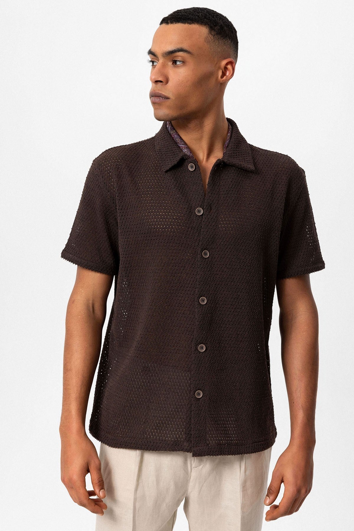 Antioch Textured Short-Sleeve Men's Shirt