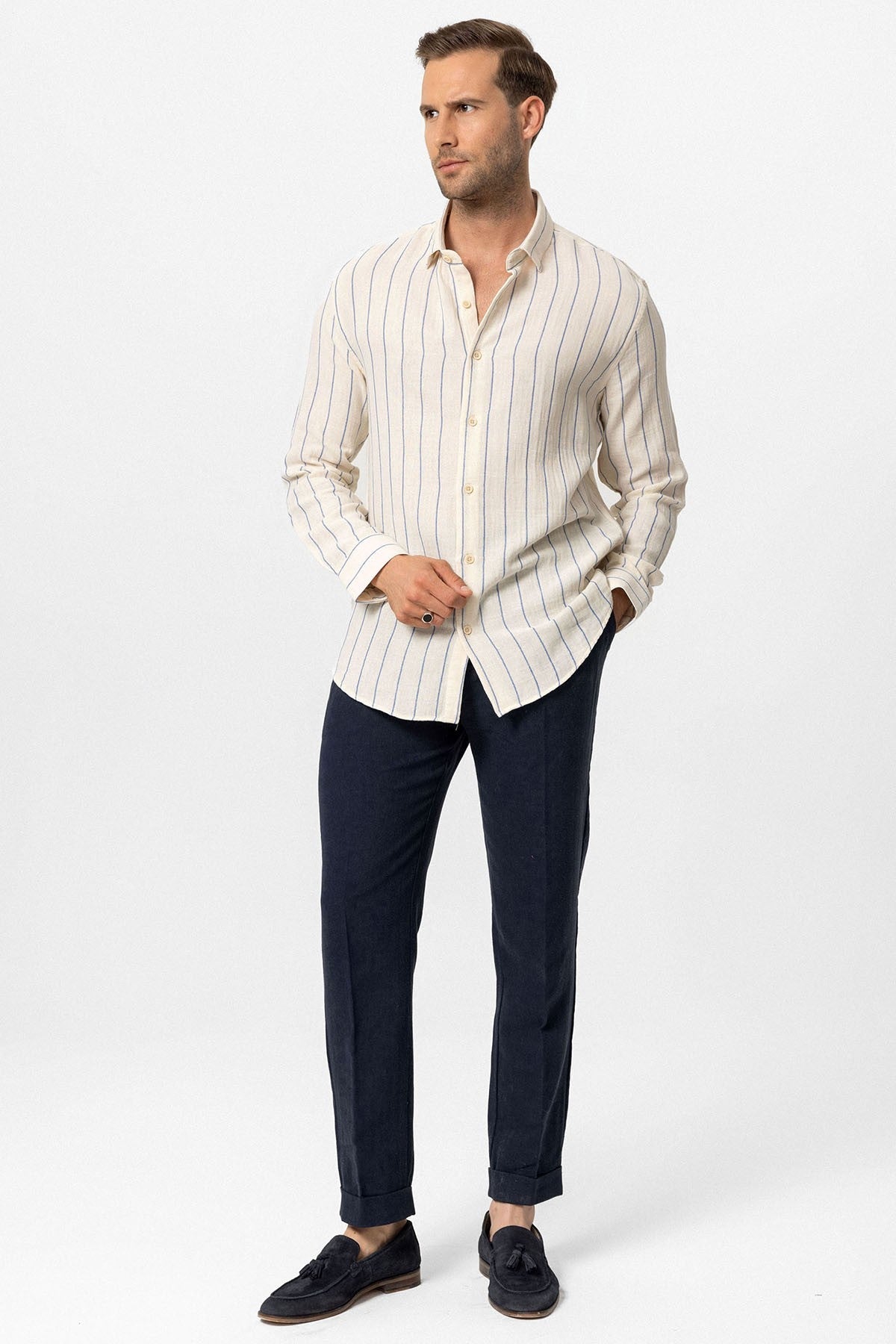 Antioch Slim-Fit Striped Men's Shirt