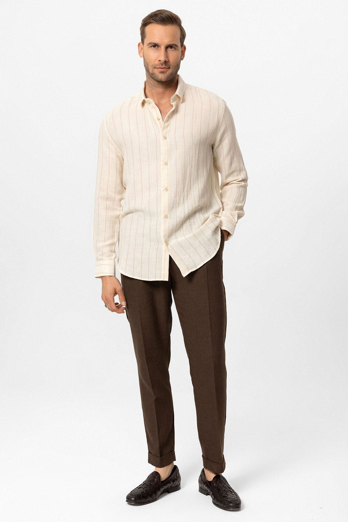 Antioch Slim-Fit Striped Men's Shirt