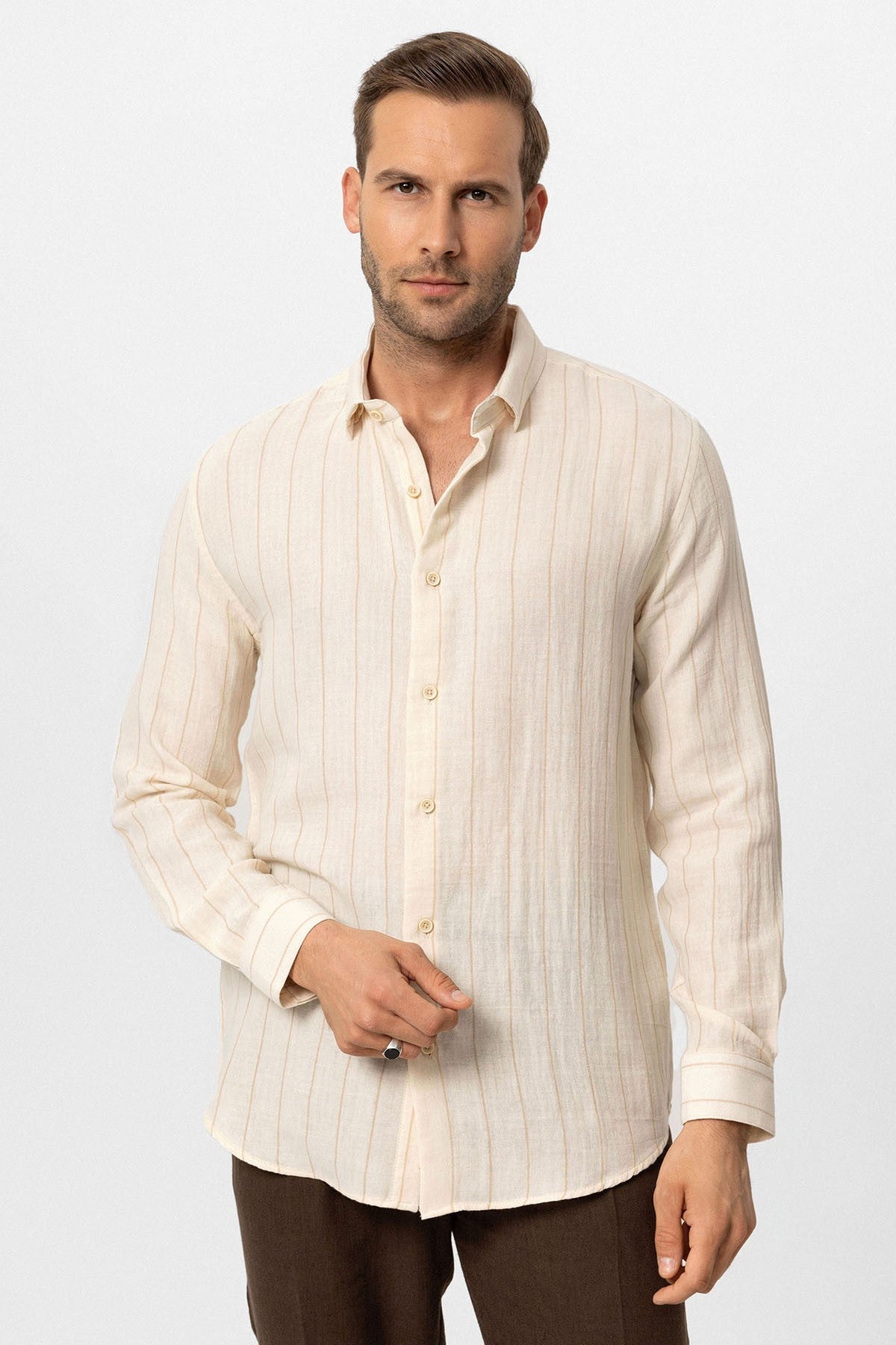 Antioch Slim-Fit Striped Men's Shirt