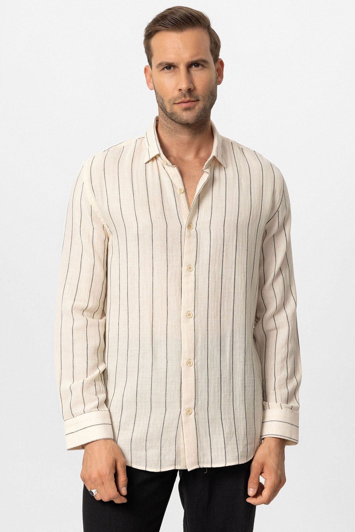 Antioch Slim-Fit Striped Men's Shirt