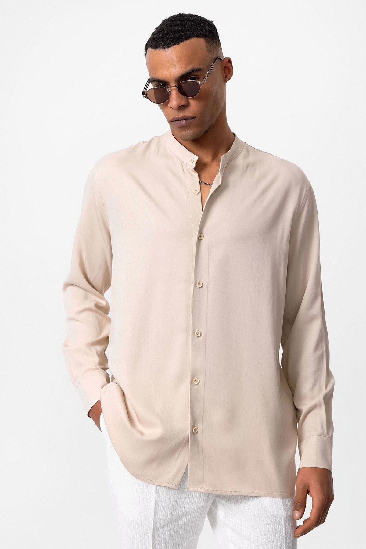 Antioch Hakim Yaka Regular-Fit Men's Shirt