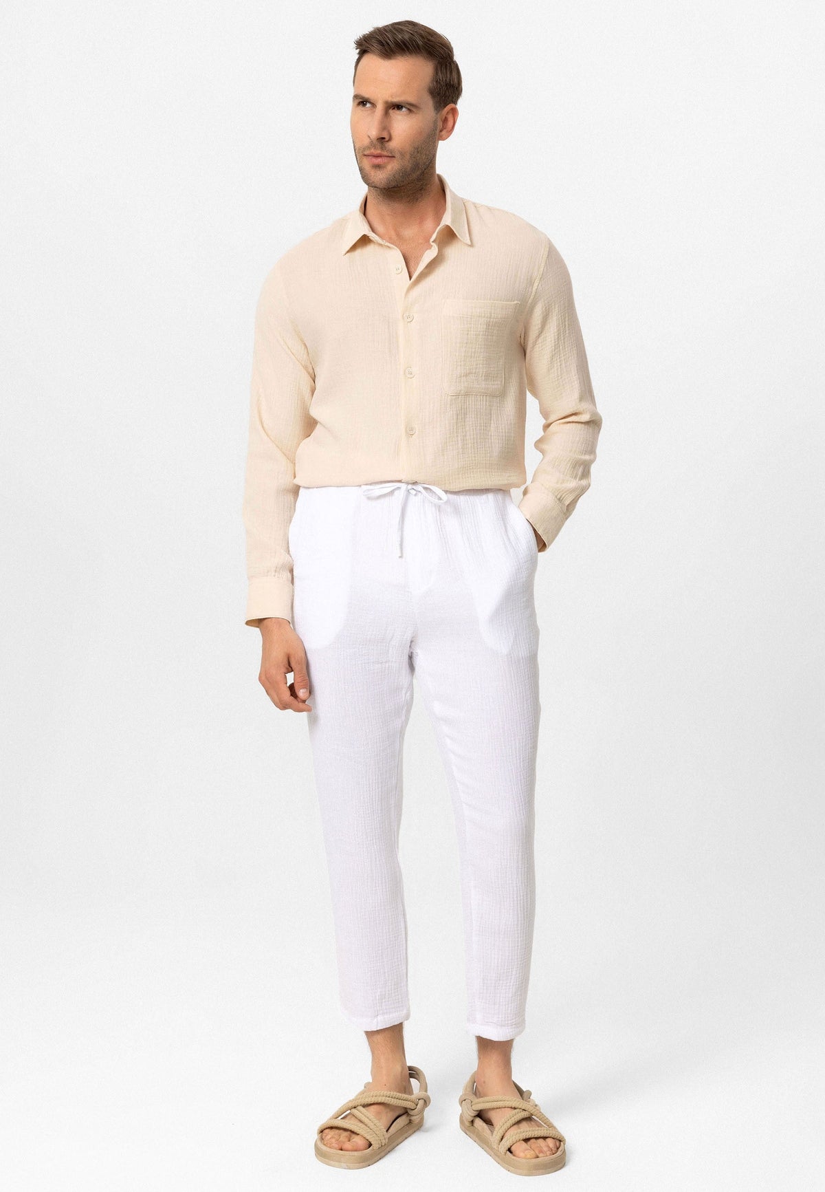Antioch Muslin Long-Sleeved Men's Shirt