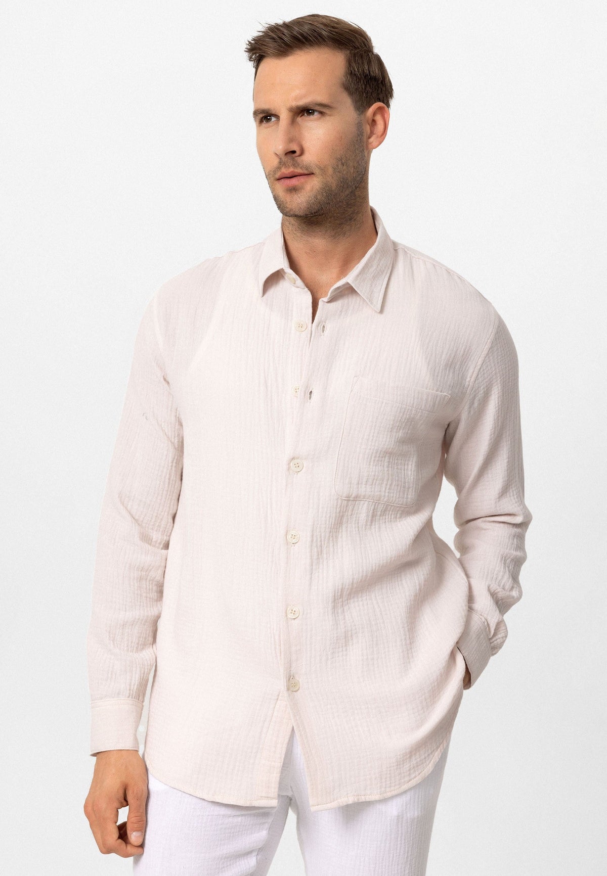 Antioch Muslin Long-Sleeved Men's Shirt