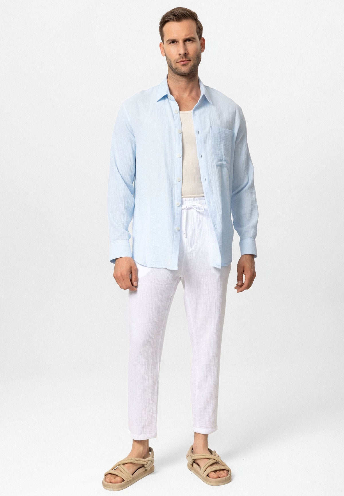 Antioch Muslin Long-Sleeved Men's Shirt