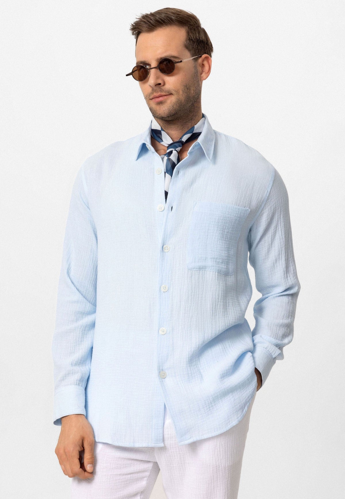 Antioch Muslin Long-Sleeved Men's Shirt
