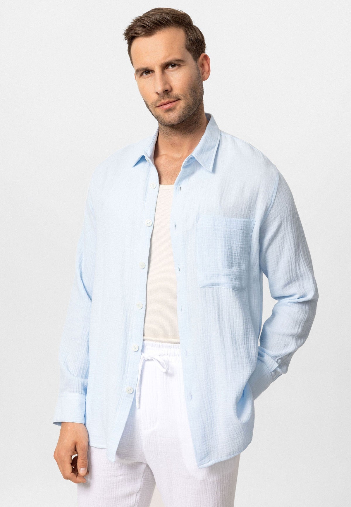 Antioch Muslin Long-Sleeved Men's Shirt