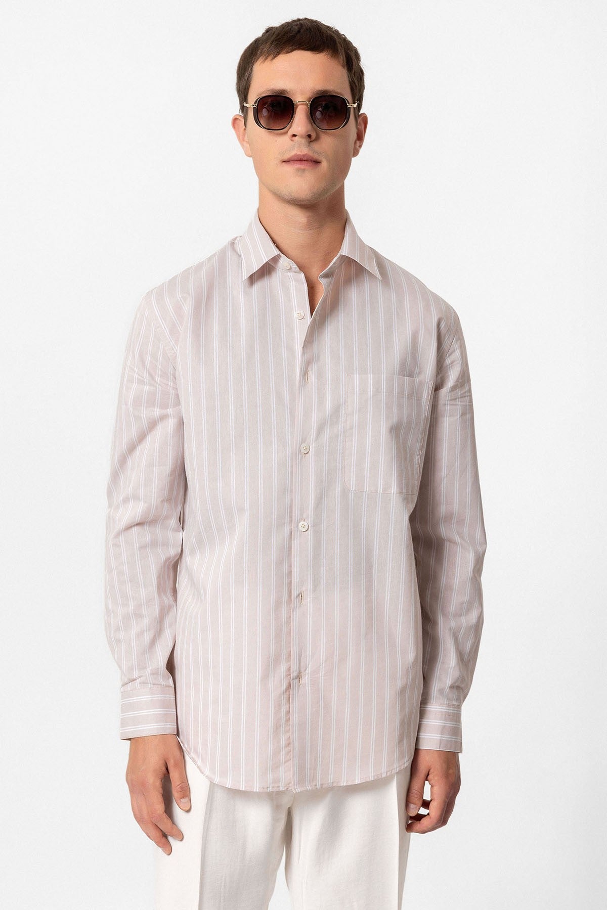 Antioch Regular Fit Long-Sleeve Striped Men's Shirt