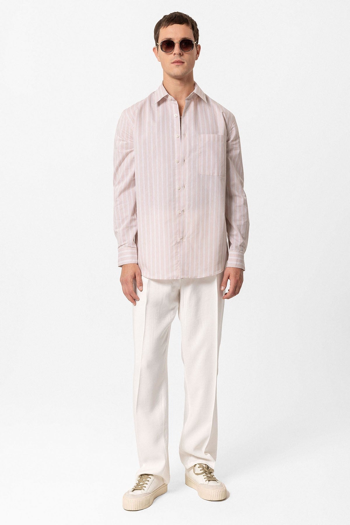 Antioch Regular Fit Long-Sleeve Striped Men's Shirt