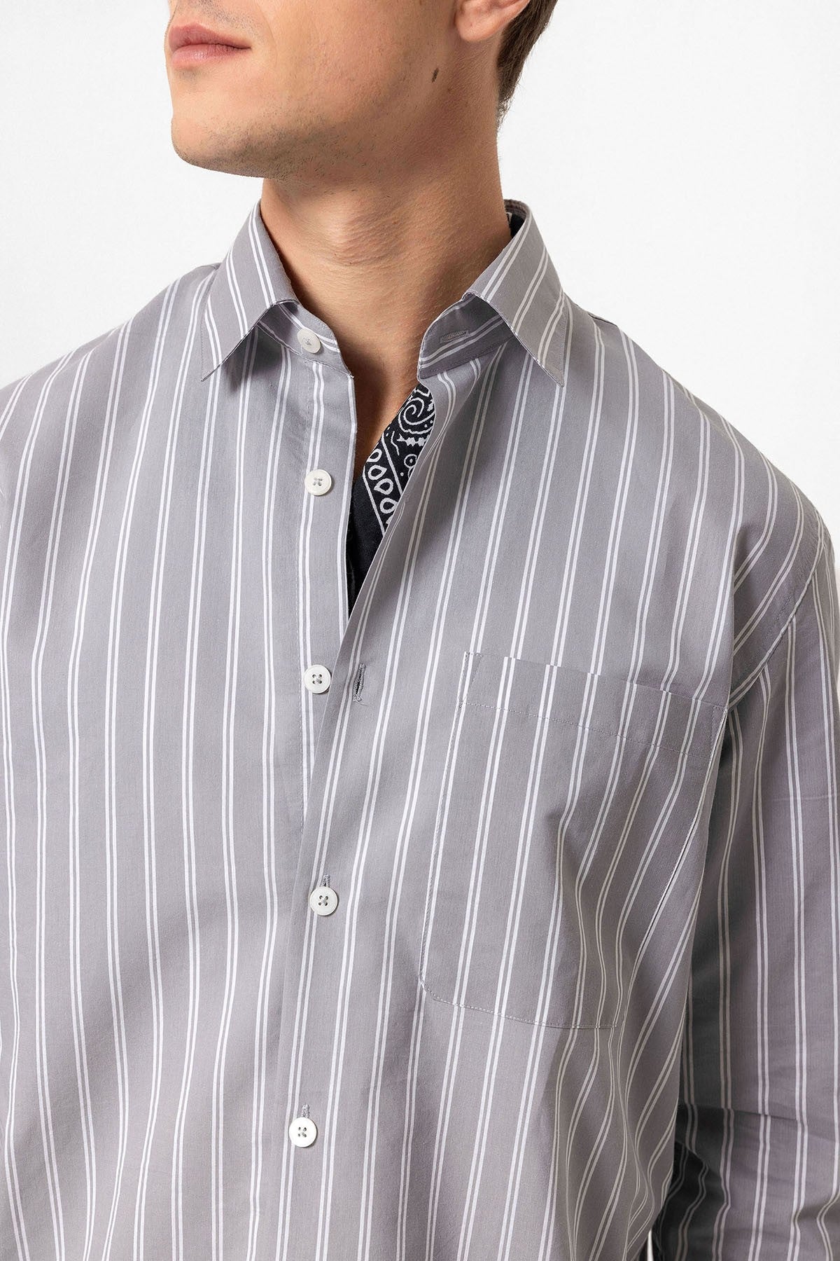 Antioch Regular Fit Long-Sleeve Striped Men's Shirt
