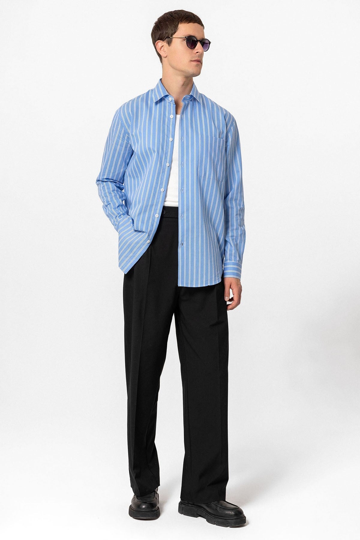 Antioch Regular Fit Long-Sleeve Striped Men's Shirt