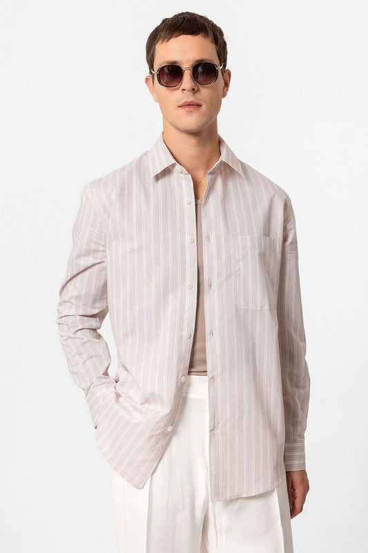 Antioch Regular Fit Long-Sleeve Striped Men's Shirt