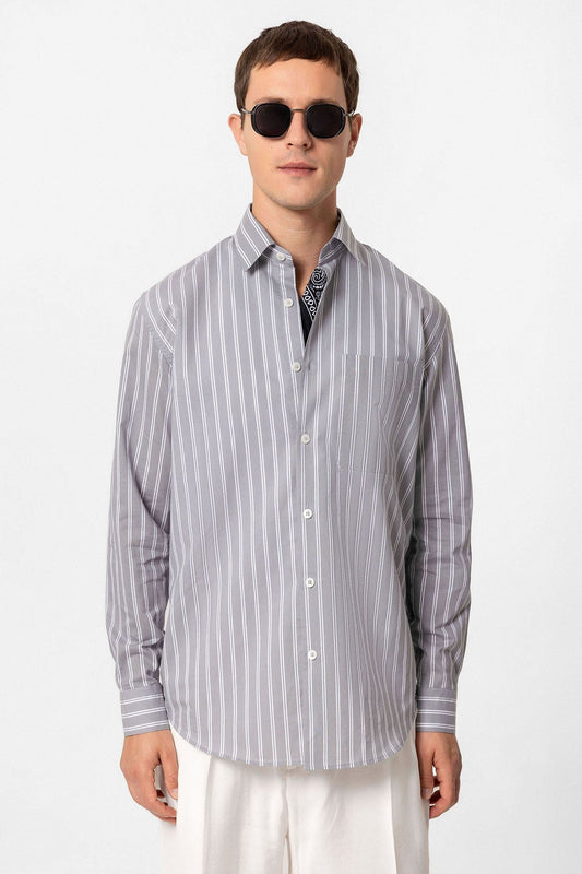 Antioch Regular Fit Long-Sleeve Striped Men's Shirt