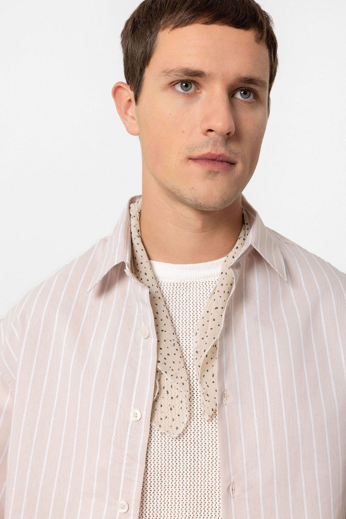 Antioch Oversized Short-Sleeve Striped Men's Shirt