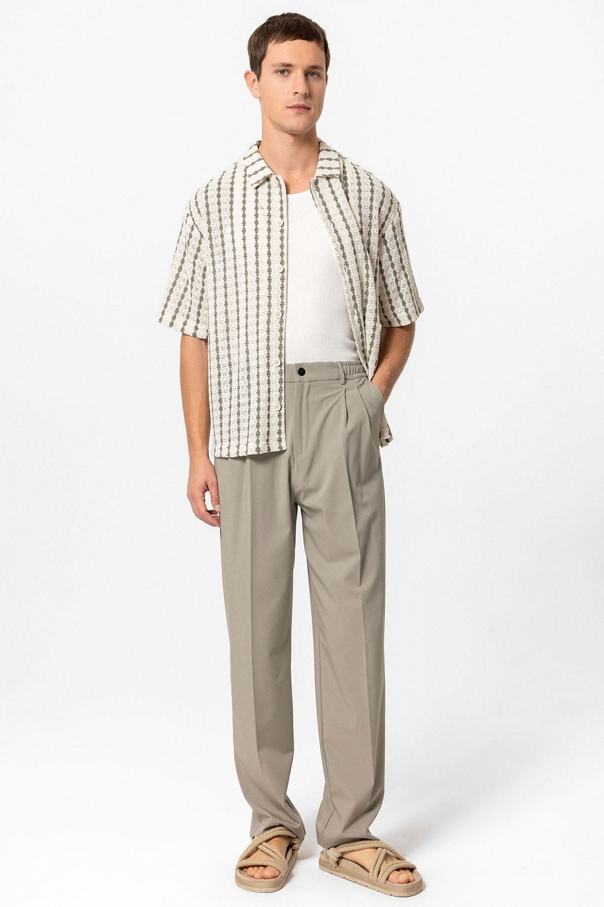 Antioch Striped Knit Short-Sleeve Men's Shirt