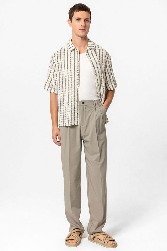Antioch Striped Knit Short-Sleeve Men's Shirt