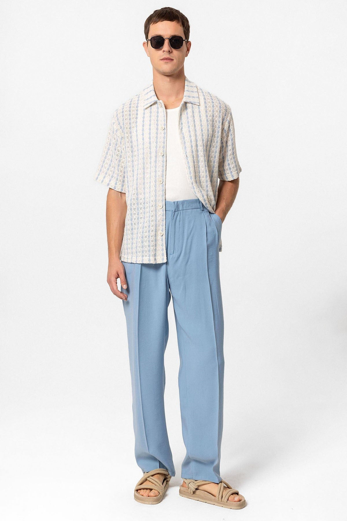 Antioch Striped Knit Short-Sleeve Men's Shirt