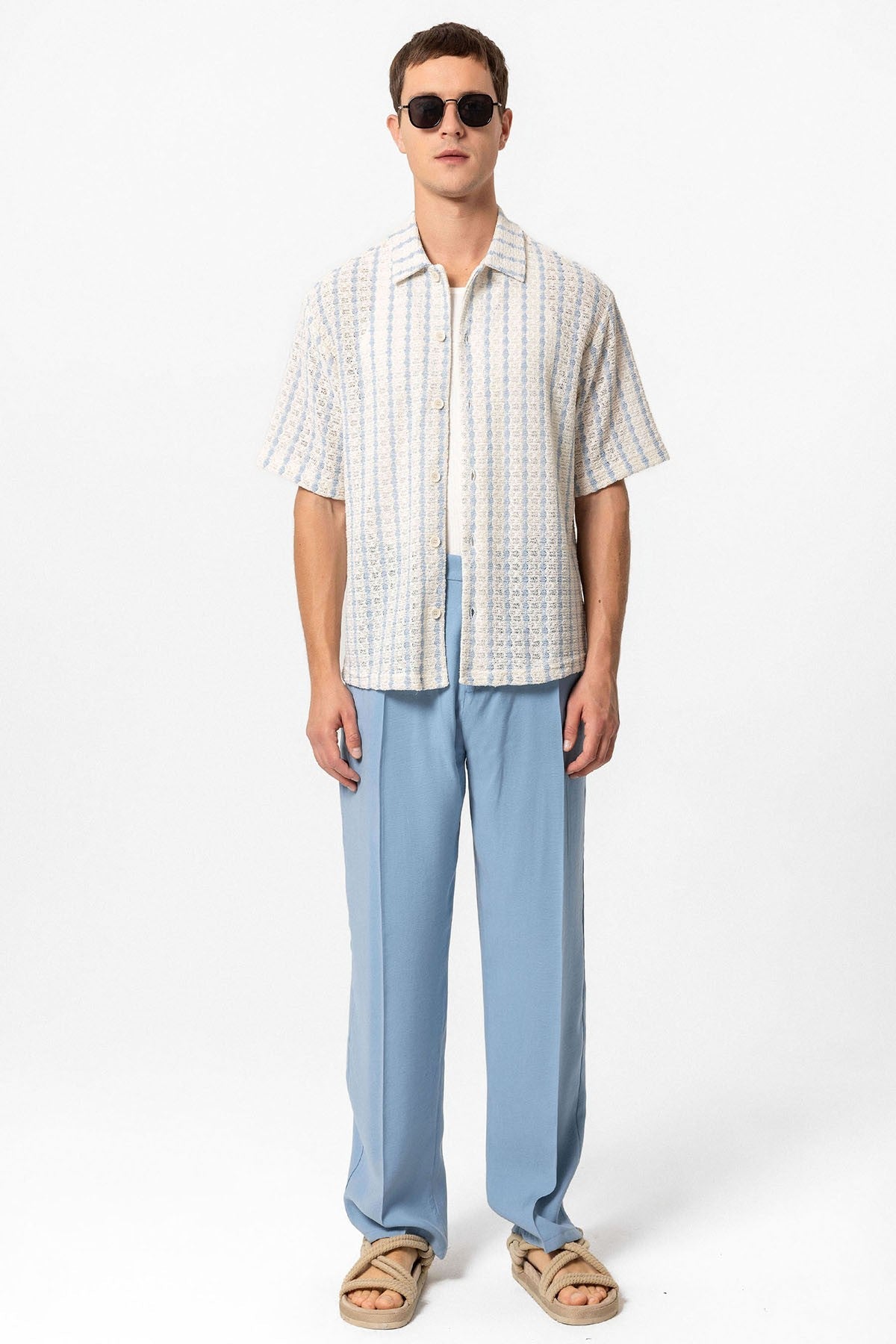 Antioch Striped Knit Short-Sleeve Men's Shirt