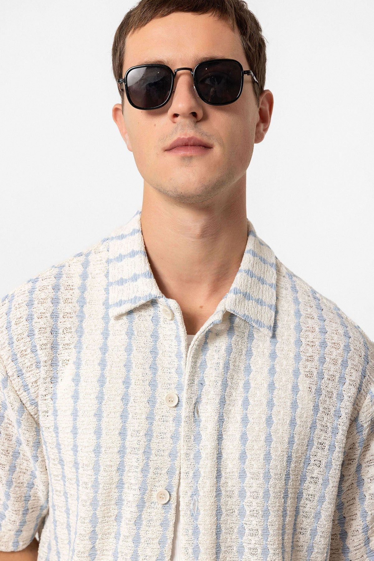 Antioch Striped Knit Short-Sleeve Men's Shirt