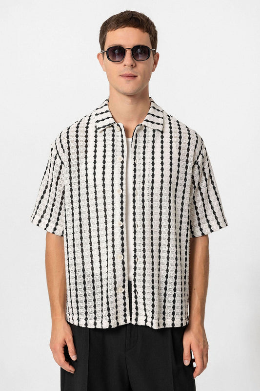 Antioch Striped Knit Short-Sleeve Men's Shirt