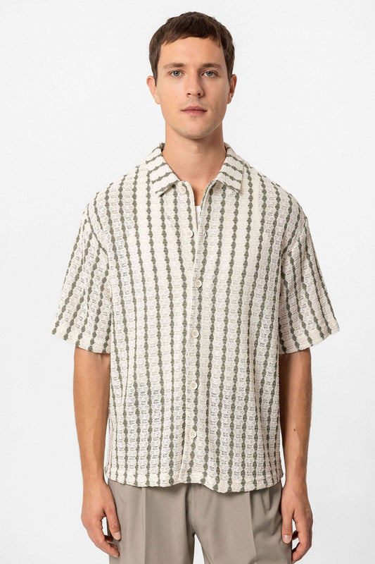 Antioch Striped Knit Short-Sleeve Men's Shirt