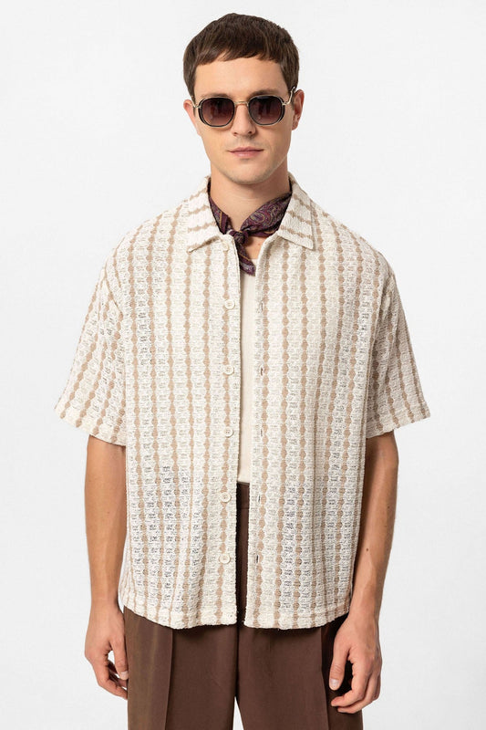 Antioch Striped Knit Short-Sleeve Men's Shirt