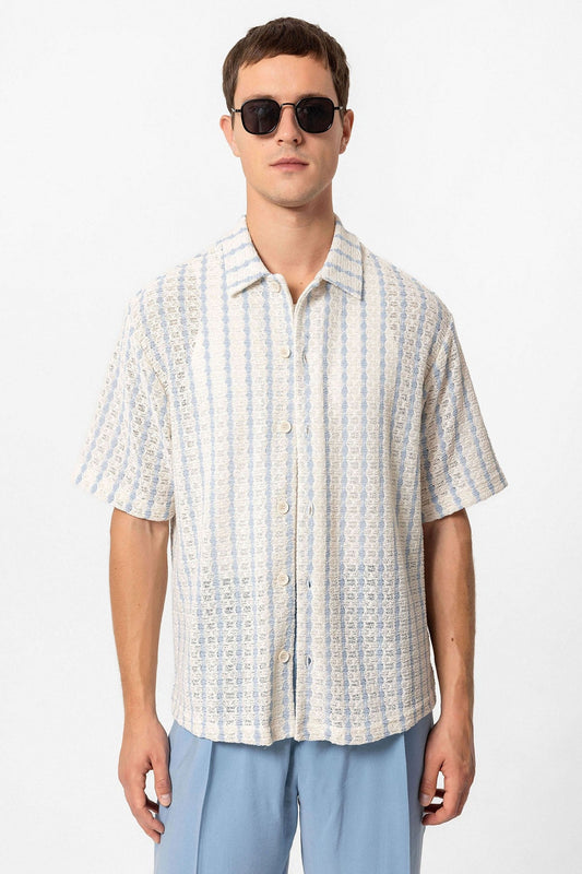 Antioch Striped Knit Short-Sleeve Men's Shirt
