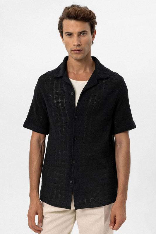 Antioch Apache Collar Square-Knit Men's Shirt