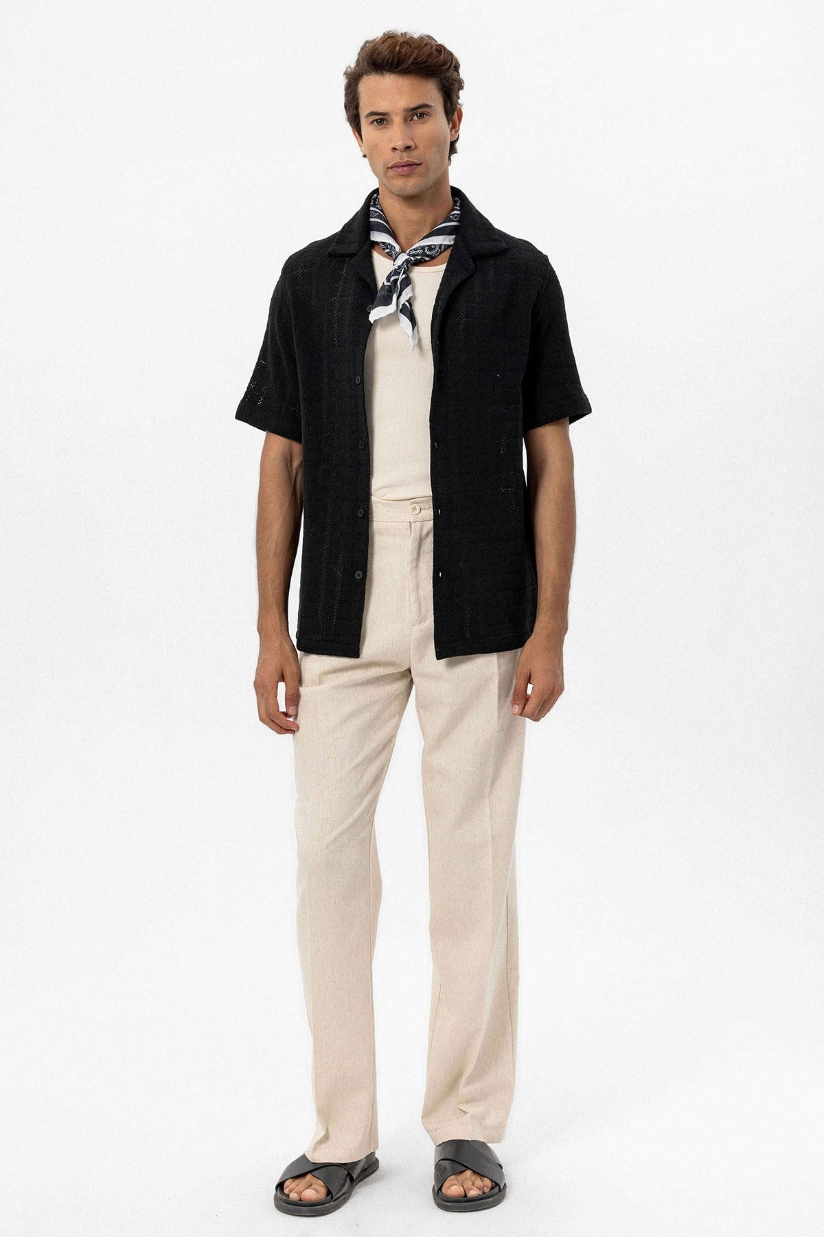 Antioch Apache Collar Square-Knit Men's Shirt