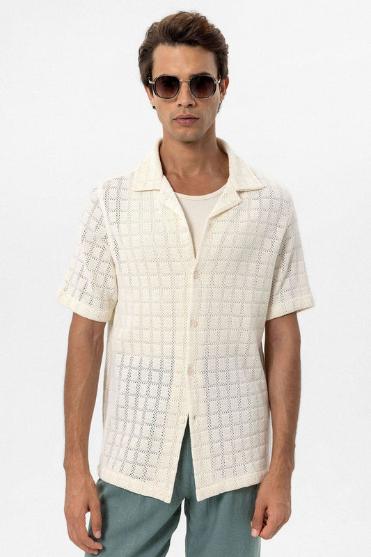 Antioch Apache Collar Square-Knit Men's Shirt