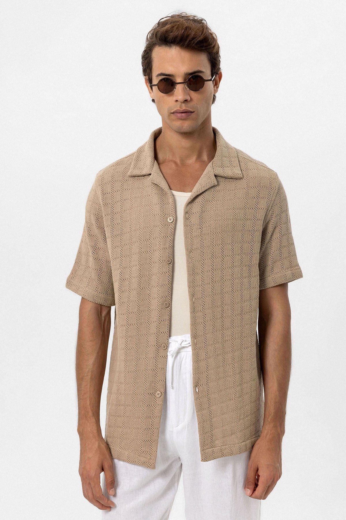 Antioch Apache Collar Square-Knit Men's Shirt