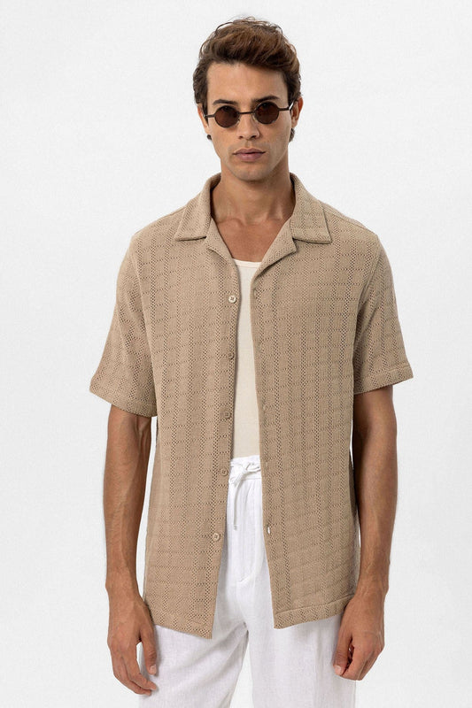 Antioch Apache Collar Square-Knit Men's Shirt