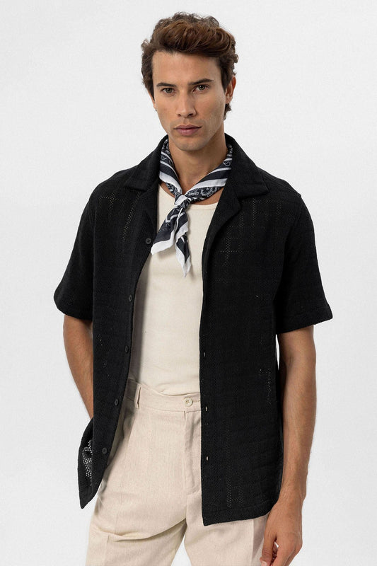 Antioch Apache Collar Square-Knit Men's Shirt