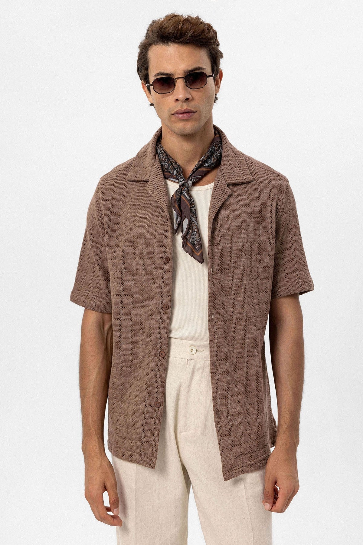 Antioch Apache Collar Square-Knit Men's Shirt
