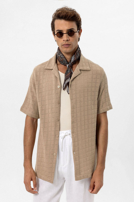 Antioch Apache Collar Square-Knit Men's Shirt