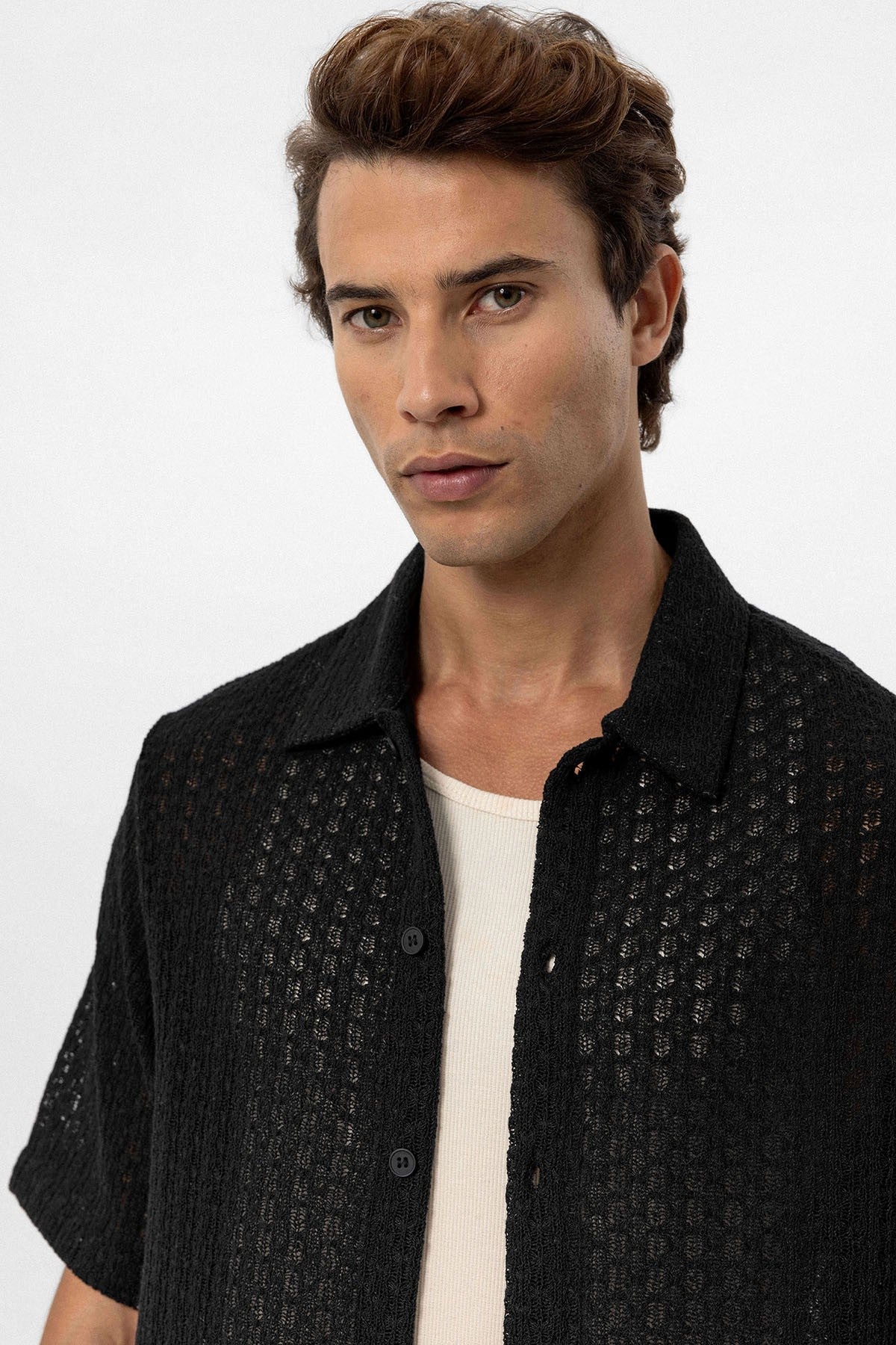 Antioch Textured Crochet Men's Shirt