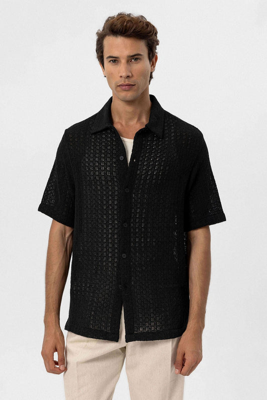 Antioch Textured Crochet Men's Shirt