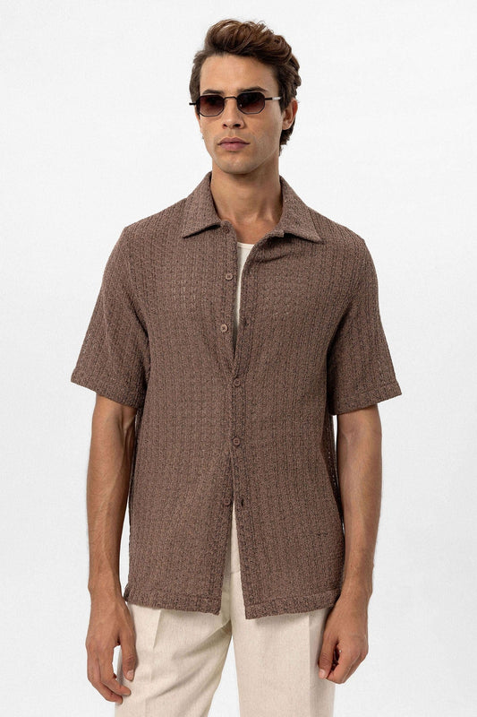 Antioch Textured Crochet Men's Shirt
