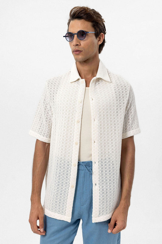 Antioch Textured Crochet Men's Shirt