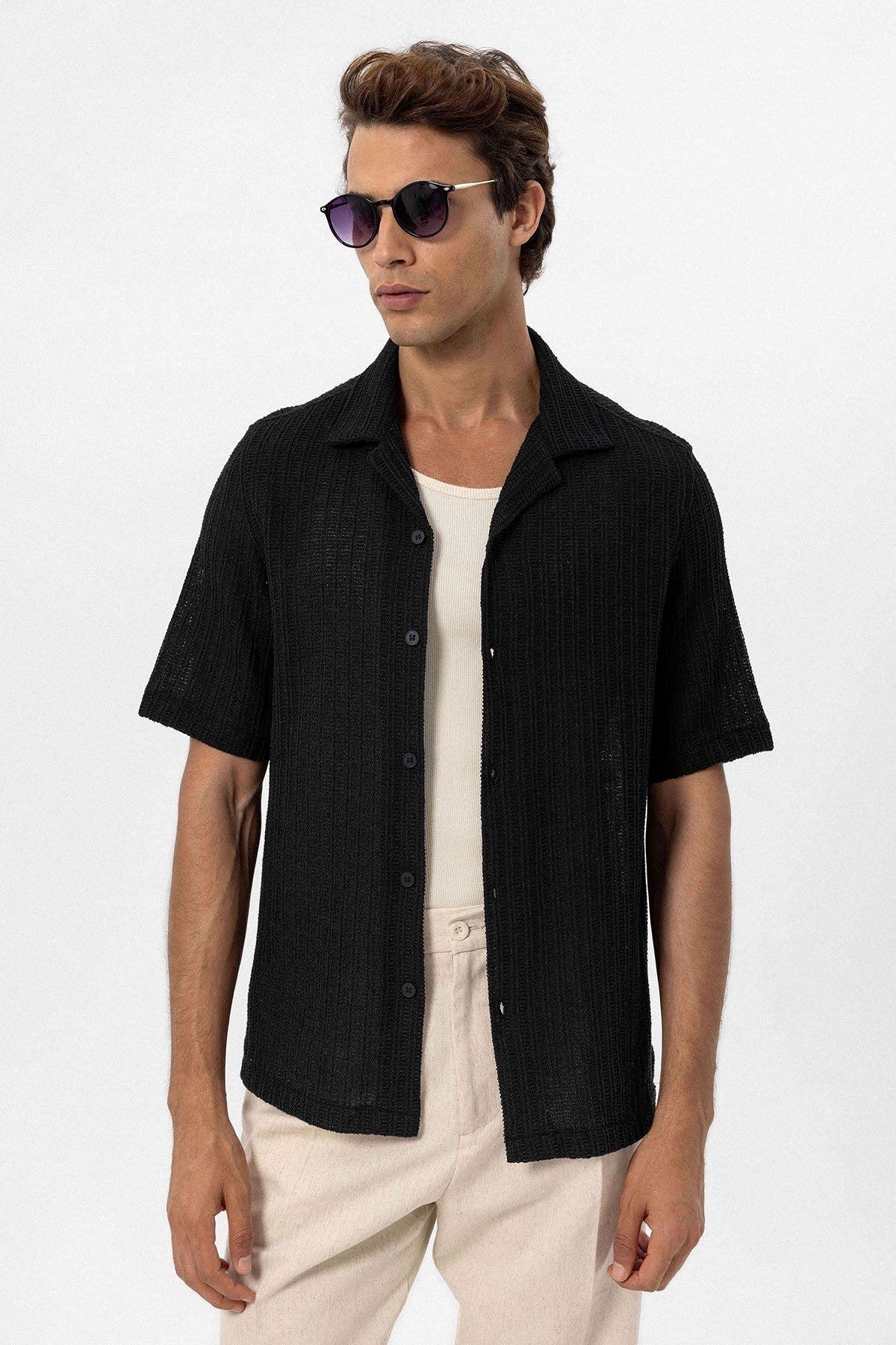Antioch Textured Crochet Men's Shirt