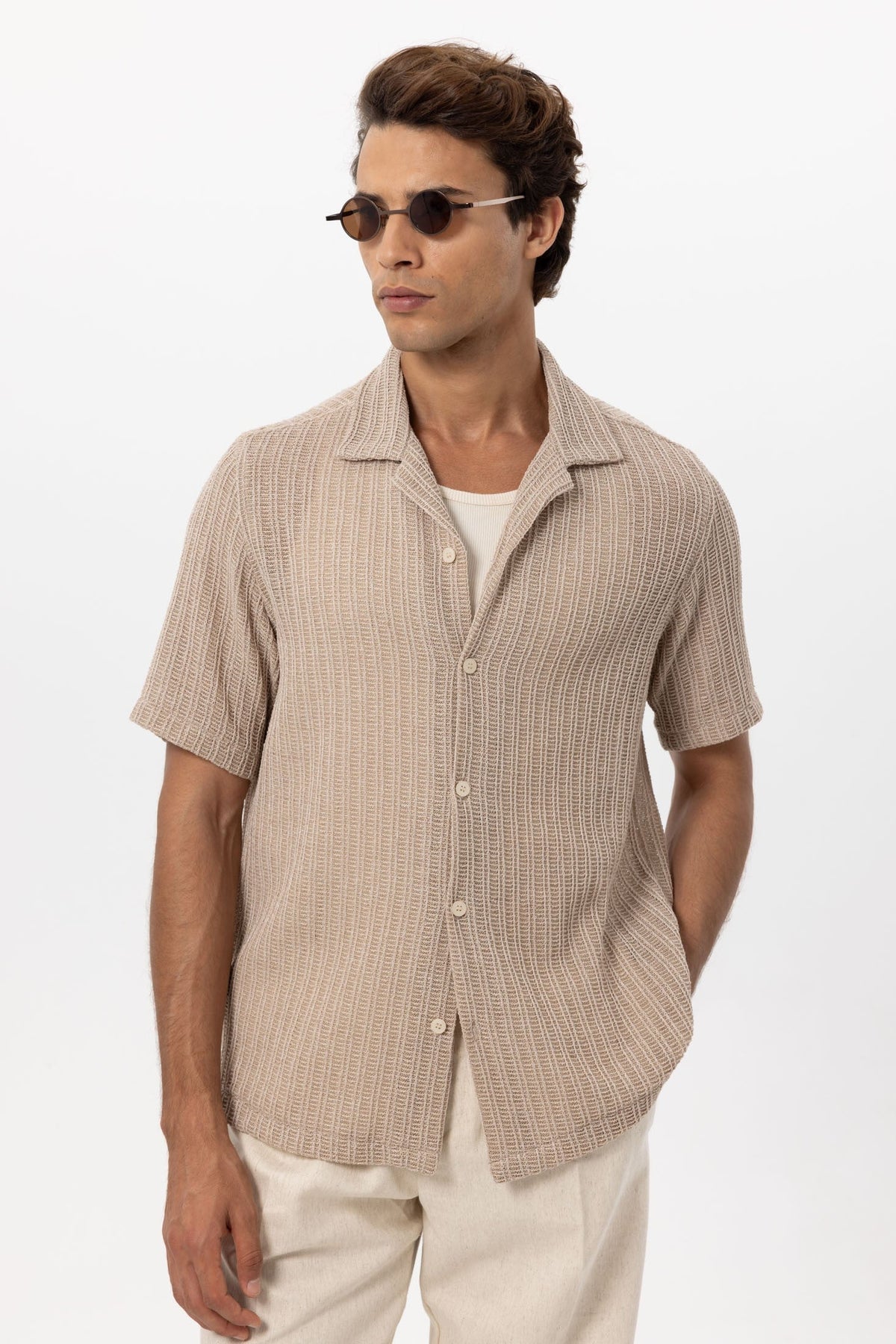 Antioch Textured Crochet Men's Shirt