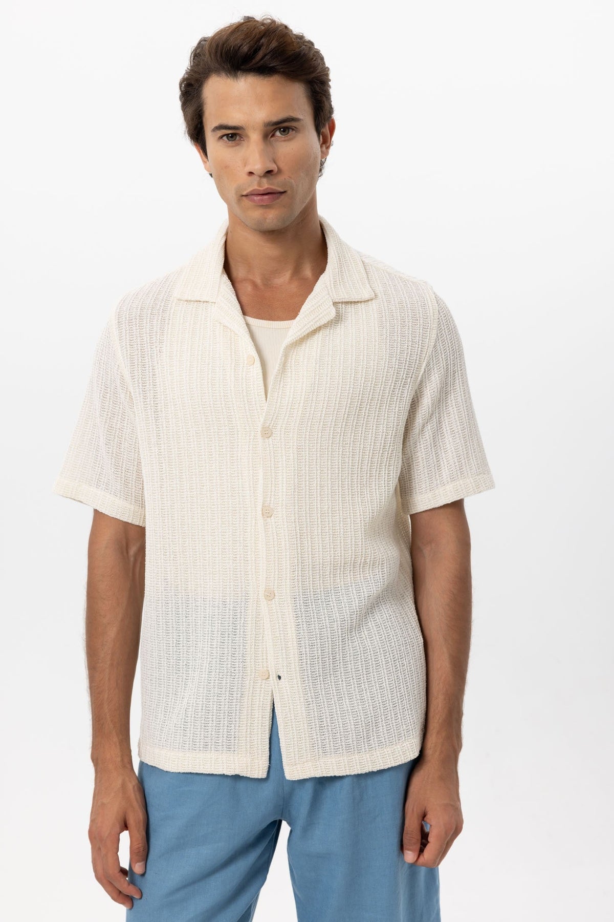 Antioch Textured Crochet Men's Shirt